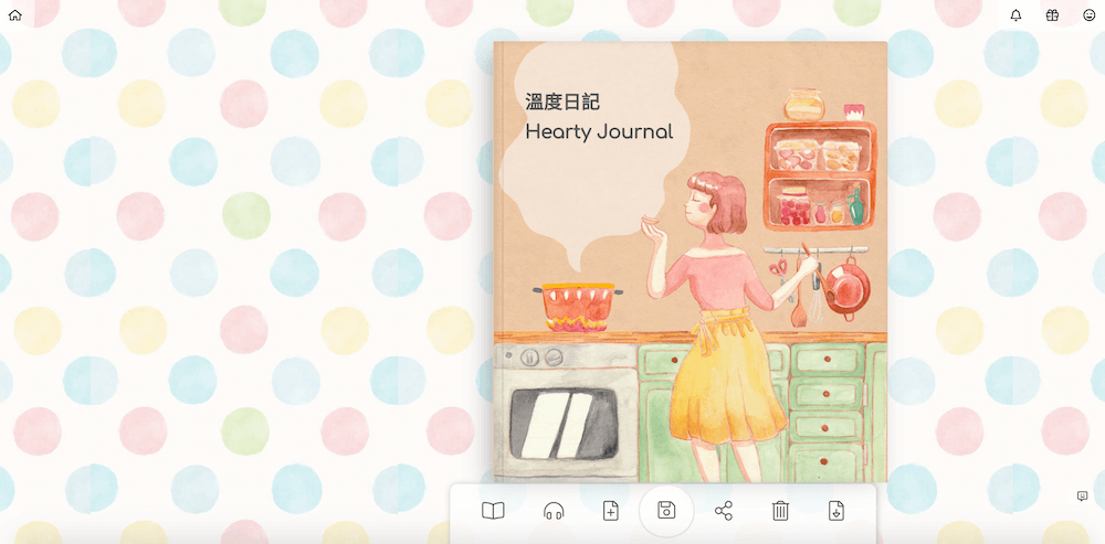 人氣手帳App推薦：「溫度日記」，暖心手繪少女風格＋千款插畫貼紙
