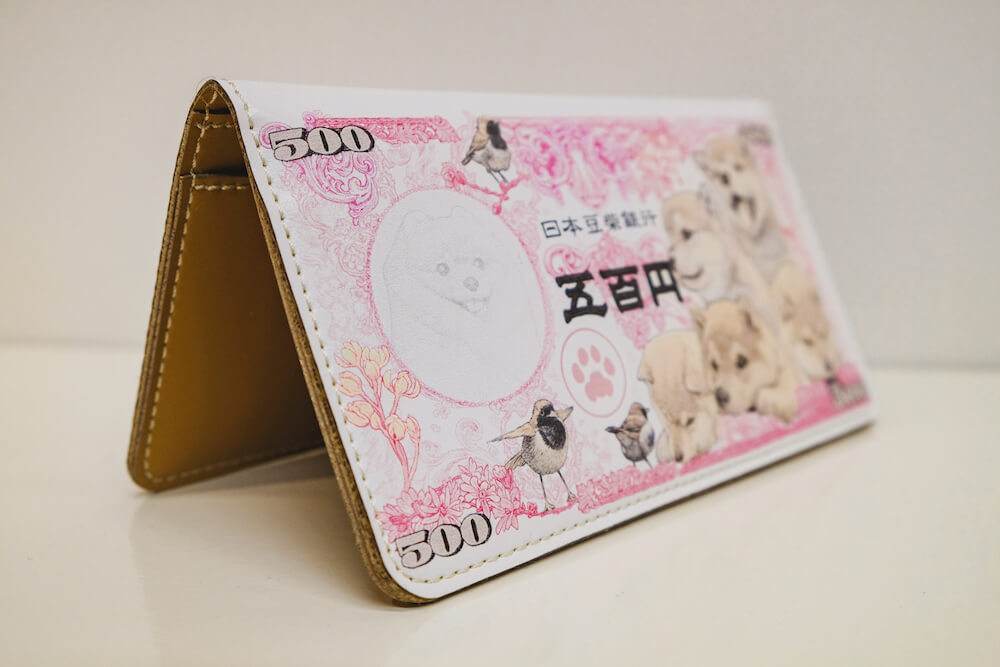 日本郵政新商品・可愛豆柴紙鈔長夾＋鑰匙圈