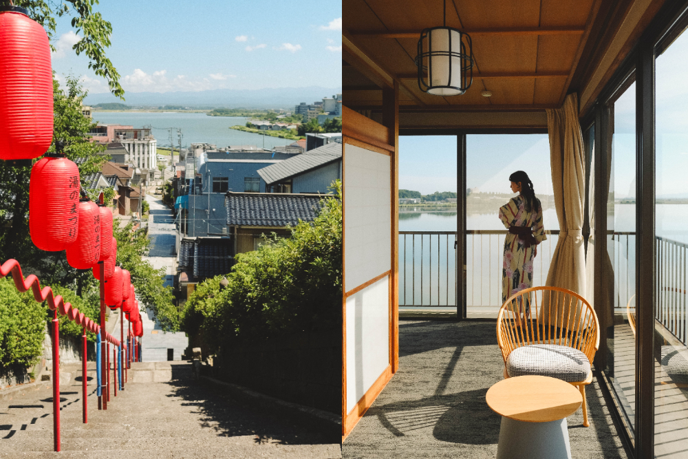 石川片山津溫泉：最古溫泉旅館「湖畔の宿 森本」／柴山瀉絕景「愛染寺」／人氣麵包坊「HIKARU BACKERY」／咖啡專門店「mie coffee」／谷口吉生設計總湯